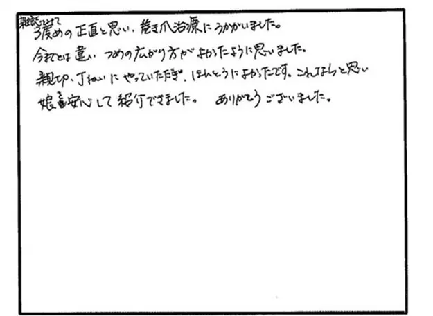 巻き爪の相談について寄せられた直筆アンケート